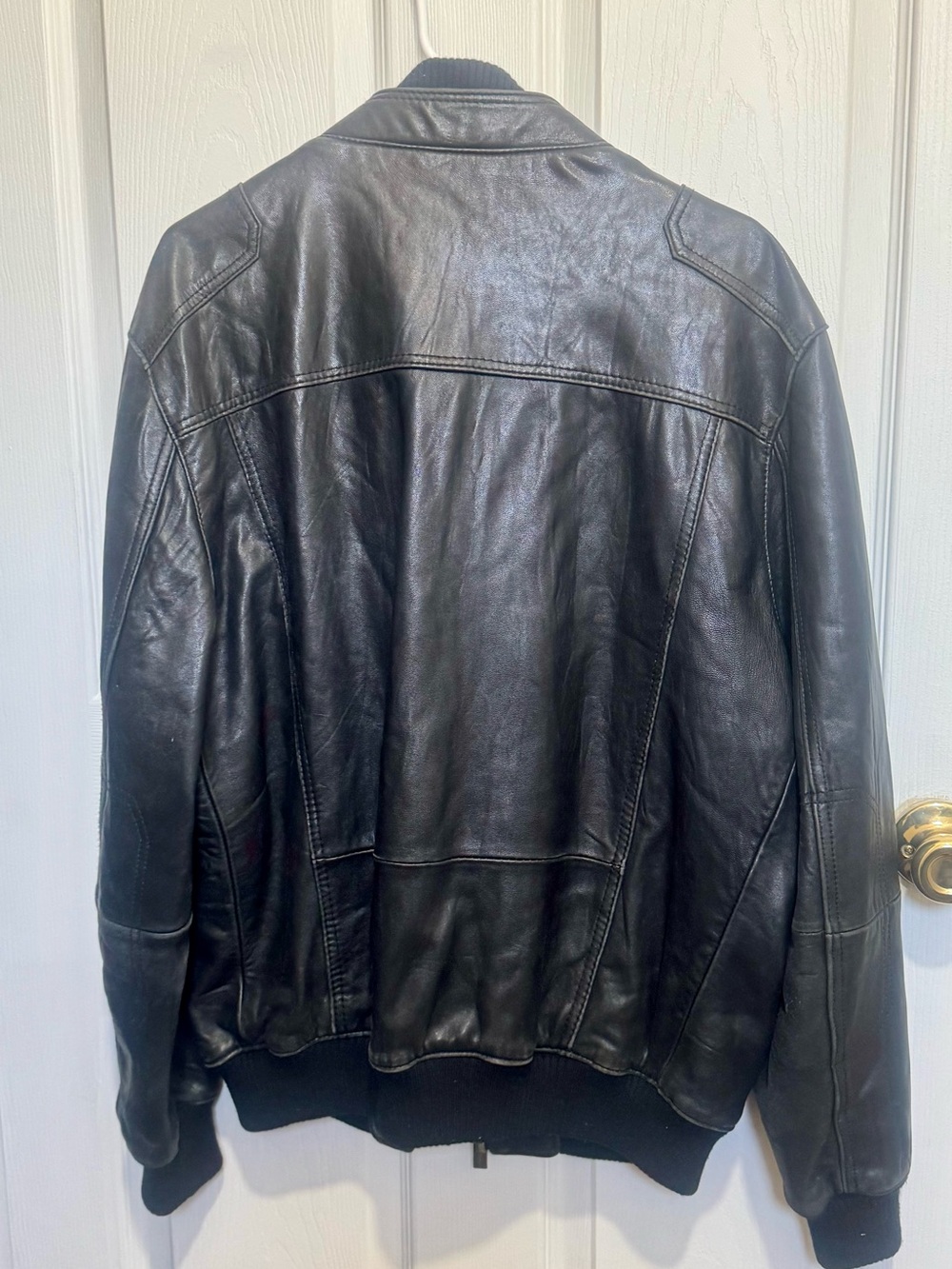 Michael Kors Black Genuine Leather Jacket - Picture 8 of 9